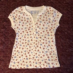 Floral lace baby tee